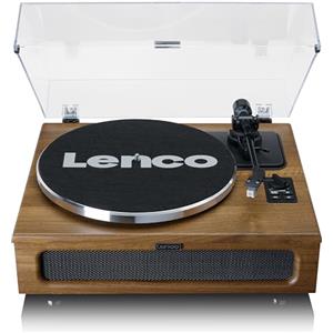 Lenco Giradischi LS-410 - Giradischi Bluetooth - altoparlante integrato 40 Watt RMS - trasmissione a cinghia - preamplificatore - RCA Out e AUX-in - legno LS-410WA marrone