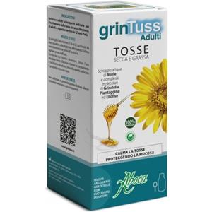 Aboca Grintuss Adulti Sciroppo 180 g - Tosse Secca e Grassa con Miele e Poliresin