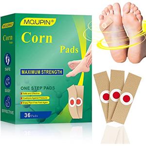 MQUPIN Rimuovi Calli Piedi Rimozione Verruche Wart Remover 36PCS, trattamento di rimozione di verruche penetra e rimuove le Verruche Plantari, Calli, Mais, Intonaci di mais per piedi cerotti di mais