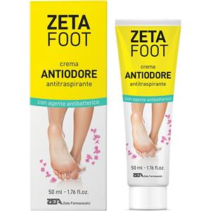 ZetaFarmaceutici ZetaFoot Crema Antiodore 50ml - Antitraspirante e Antibatterica per Piedi