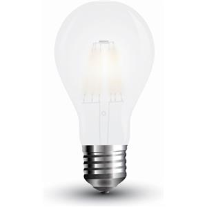 V-Tac Lampadina LED E27 A60 Filamento in Vetro Smerigliato 4W Bianco Freddo 6400K