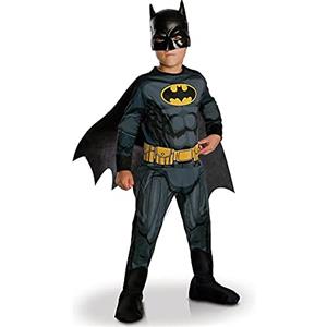 Rubie's DC Ufficiale, Costume Batman Nero e Giallo 7-8 Anni