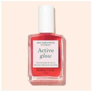 Manucurist Active Glow - Smalto Curativo Illuminante 15ml per Unghie Fragili con Effetto Glow Rosato