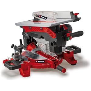 Einhell troncatrice con banco superiore TE-MS 254 T (2000 W, Ø 254 mm lama, larghezza di taglio 130 mm, profondità di taglio 74 mm, incl. linea di taglio laser, funzione sega circolare da tavolo)