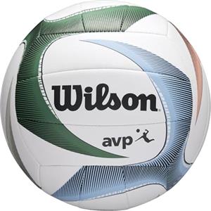 Wilson Pallone da pallavolo AVP PX, Realizzato con Una Camera D'Aria di Pressione Sicura, Esterno In TPU Sostenibile, Per il Gioco Indoor e Outdoor, Colore: Bianco/Blu/Verde, Taglia Ufficiale