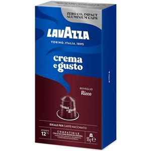 Lavazza 10 Capsule Caffè Lavazza Crema e Gusto RICCO compatibili Nespresso Alluminio