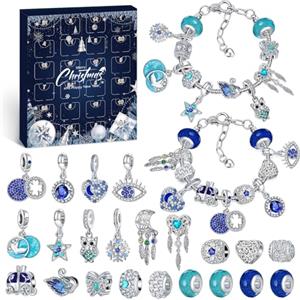 Hymarvo Calendario Avvento Gioielli 2025 Bambina Donna, Calendario dell'avvento Braccialetti Kinder Bambini Fai da Te, Calendari Avvento Bracciale Regalini Sorprese Regalo di Natale per Ragazza Donna