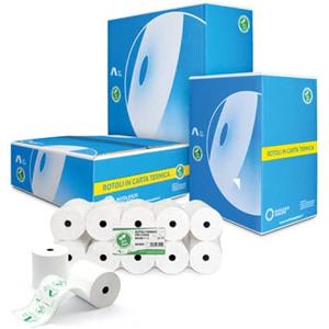 Rotolificio Pugliese Rotoli Registratore di Cassa Exclusive - Carta Termica 48 g/m² BPA FREE 60 mm x 60 m - Confezione da 10 pz