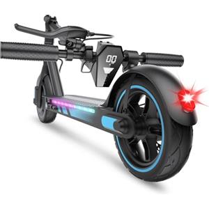 Aimittie Monopattino Elettrico per Adulti, Pneumatici 10, Motore Potente 500W, Autonomia fino a 38 km, Velocità Massima 25 km/h, Doppio Sistema di Illuminazione e Freni a Tamburo, Controllo via App Smart