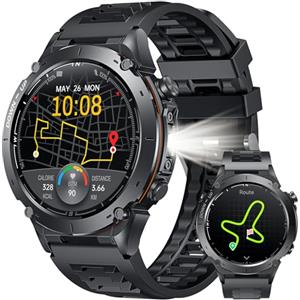 NONGAMX Orologio Smartwatch Uomo con GPS Sport: 1.43" AMOLED Impermeabile Fitness Smart Watch Chiamate Bluetooth con 100+ Modalità Sportive Bussola Monitoraggio Sonno 730mAH Batteria Compatibile iOS e Android