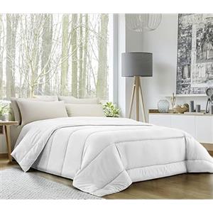 Corredocasa Trapuntino Primaverile 1 Piazza Royal Tinta Unita Double Face,Poliestere,Singolo, 155x1x260 cm (Bianco, Singolo)