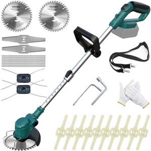 Fiutazge Decespugliatore a Batteria 3 IN 1, Tagliaerba a Batteria - Compatibile con Batterie Makita, con 4 Lame Intercambiabili, per Taglio Erba e Arbusti (Batteria Non Inclusa)