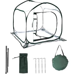 Hydrogarden Mini Serra Pop-up Grow House, Copertura per Serra da Cortile in PVC per Interni, Copertura per Piante da Giardinaggio Portatile Piccola, Riparo per Fiori da Giardino - 80 x 80 x 80 cm