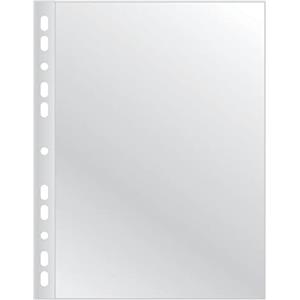 Q-Connect Buste a perforazione universale 22x30 cm in polipropilene goffrato, confezione da 100 pezzi