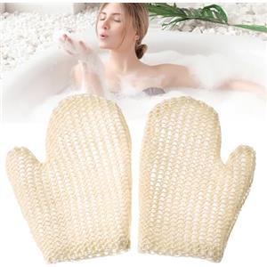 KHDULQ 2 Pezzi Guanto Esfoliante Corpo,Guanto di Crine Guanto Scrub Corpo Guanto Kessa Spugna Doccia Scrub Corpo Esfoliante Guanto Guanti Doccia,per Uomini e Donne,Elimina la Pelle Morta
