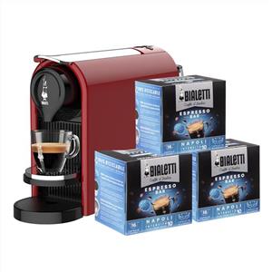 Bialetti - Macchina Da Caffè Bundle Gioia Plus Rosso+48caps-rosso