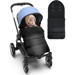 DMTIVMG Coprigambe Universale per Passeggino Sacco nanna per Neonati Rimovibile con Doppia Cerniera Laterale Fodera in Caldo pile Polare Impermeabile e Antivento per l'inverno