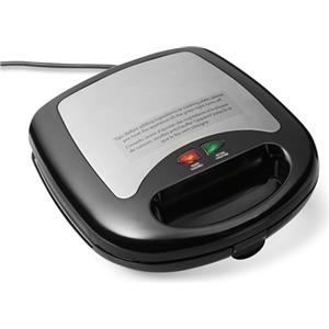 Amazon Basics Macchina per panini e waffle 3 in 1, con piastre rimovibili, da 700 W, Nero