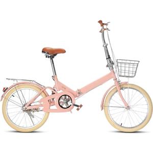 QKDWQZ Bicicletta Pieghevole In Alluminio Da 20/22 Pollici Con Freno A Disco E Freno A V, Bicicletta Pieghevole Per Uomo E Donna, Doppio Ammortizzatore Anteriore E Posteriore E,22in