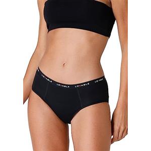 Lovable Slip Culotte da Ciclo Mestruale Flusso Medio in Cotone | Mutande Mestruali Riutilizzabili e Assorbenti | Intimo Period Panties Donna, Nero, L