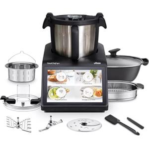 Ufesa TotalChef RK10 Robot Cucina Multifunzione Intelligente, Schermo Touch 10", 30 Funzioni, WIFI, Capacità Massima 4,5L con Manico, Capacità Utile 3L, Interattivo, Bilancia, 15 Programmi, Accessori
