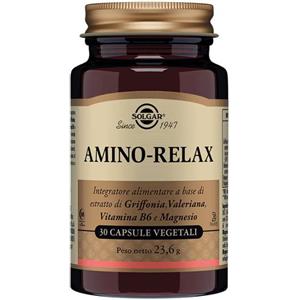 Solgar Amino-Relax - Integratore Rilassante con Griffonia, Valeriana, Vitamina B6 e Magnesio - 30 Capsule Vegetali