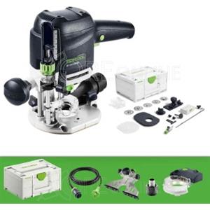 Festool Fresatrice OF 1010 REBQ-Set 1010 W - Pinza 6-8 mm - Fresa max 50 mm - Design compatto e luce LED