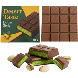 Bodesa Valore Cioccolato Premium stile Dubai con Crema al Pistacchio - Fatto a Mano, Confezione Regalo di Lusso - Autentica Esperienza del Cioccolato stile Dubai