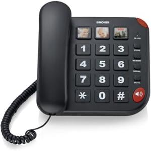 Brondi Bravo 15 Telefono Fisso, Nero