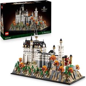 LEGO Architecture Castello di Neuschwanstein - Kit di Modellismo da Esposizione per Adulti - con Torri, Cortile e Interni Ricchi di Dettagli - Regalo Storico per Fan dei Monumenti - 21063