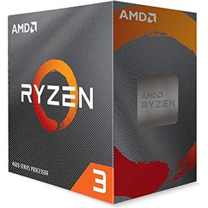 AMD Processore AMD Ryzen 3 4100 (4 cores/8 threads, 65W TDP, 6 MB cache, Boost di Frequenza fino a 4.0 GHz max, dissipatore ad aria Wraith stealth cooler)