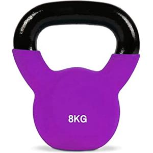 FFitness Kettlebell da 8 Kg in Ghisa Peso per Allenamento di tutto il Corpo Cross Training Pesi Palla con Presa Antiscivolo