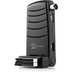 TELE System Telesystem TS6005 - Decoder Digitale Terrestre DVB-T/T2 HD, Nero