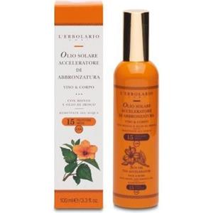 L'Erbolario Olio Solare Acceleratore di Abbronzatura Viso & Corpo SPF 15 - 100 ml