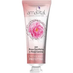 Amavital Private Collection Crema Mani Protettiva 50 ml con Rosa Centifolia e Rosa Canina, Dermatologicamente Testata