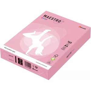 Mondi Carta Maestro Color A4 Rosa Tenue 160gr - Risma da 250 Fogli per Stampa Laser e Inkjet