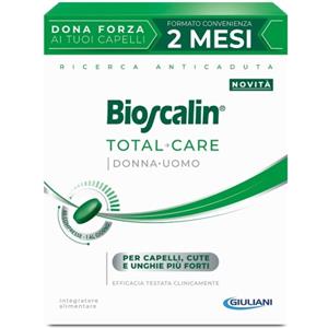 Giuliani Bioscalin Total Care - Integratore per Capelli, Unghie e Cute, 60 Compresse con Zinco, Niacina e Vitamina D3