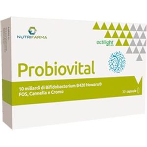 AQUA VIVA Probiovital - Integratore alimentare con probiotici, cannella e cromo, 30 capsule