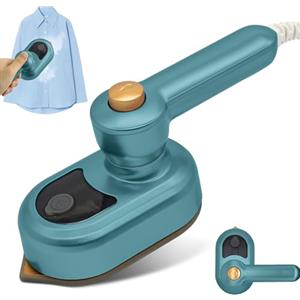 GothicBride Ferro da viaggio mini ferro da stiro a vapore, ferro da viaggio, mini ferro da stiro a vapore leggero, piastra da viaggio antiaderente, piastra a riscaldamento rapido, con 50 ml, per casa