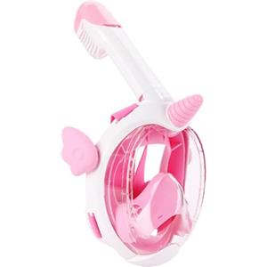 Vitare Maschera da Snorkeling per Bambini, Maschera Subacquea con Vista Panoramica a 180°, Maschera Mare Facciale Impermeabile e Antiappannamento - Rosa Unicorno XS