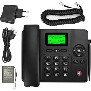 Lychee 2, 3, 4G, telefono cordless fisso - Dual SIM, multilingue (incluso tedesco), ampio display retroilluminato, telefono da tavolo per uso in ufficio/hotel/casa