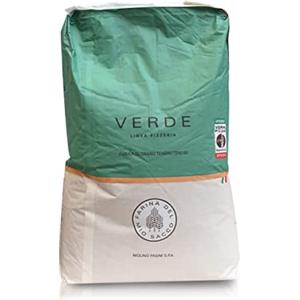 Molino Pasini Farina per Pizza Tipo 00, Verde, Farina di Grano Tenero Tipo 00, Provenienza Grano UE, Linea Pizzeria, 25 Kg