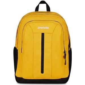 Invicta Zaino Scuola Jelek Up Led, Giallo, Doppio Scomparto Con Tasca per PC e Tasca per Borraccia, 34 lt, Scuola Media e Superiore, Zaino Ragazza e Ragazzo