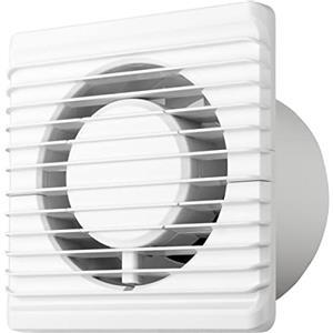 MKK Ventilatore da bagno Ø 100 mm, ventilatore da soggiorno, standard, silenzioso, basso consumo energetico, adatto per bagni e cucine Ventilatore 28dB/1m 26dB/3m - 93 m³/h
