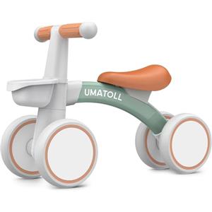 Umatoll Bicicletta Senza Pedali per 1 Anni, Bicicletta Equilibrio per Bambini 12-24 Mesi con Cestino, Giocattolo per Bici per i più Piccoli Baby, Primo Regalo di Compleanno (Verde)