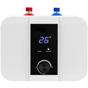 vinnyooc Scaldacqua istantaneo elettrico Scaldacqua istantaneo Scaldacqua istantaneo Doccia 1500W Mini scaldabagno con indicatore di temperatura a LED leggibile 220V Scaldabagno elettrico Acqua calda