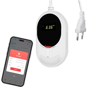 Scondaor Wi-Fi Rilevatore di Gas e Monossido di Carbonio con Display LCD - Monitoraggio via App Smart Life, Certificato EN 50291 e EN 50194, Rileva Gas Combustibili (Metano e GPL) e CO, 1 Pezzi