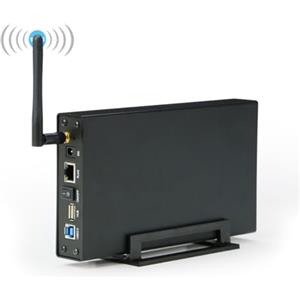 Sujurio Casella Portatile per HDD SSD da 3,5 Pollici, USB3.0, RJ45, Ethernet, Nas, Server di Streaming di Rete, Archiviazione, per Case, Spina UE