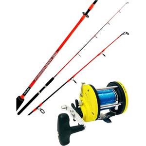 Kolpo Kit Pesca dalla Barca Canna e Mulinello e Filo