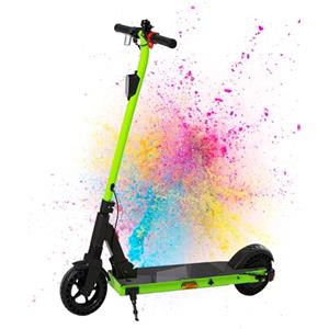 QNQ Monopattino Elettrico, Motore 500W Peak, 8'' Pneumatici Solidi, Scooter Elettrico Pieghevole, 25KM/H Max, Durata di 15-20km, Batteria 36V 4Ah, Monopattini per Bambini/Adolescenti (Verde)